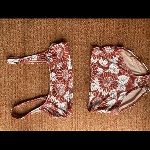 Madewell sunflower high waisted  bathing suit